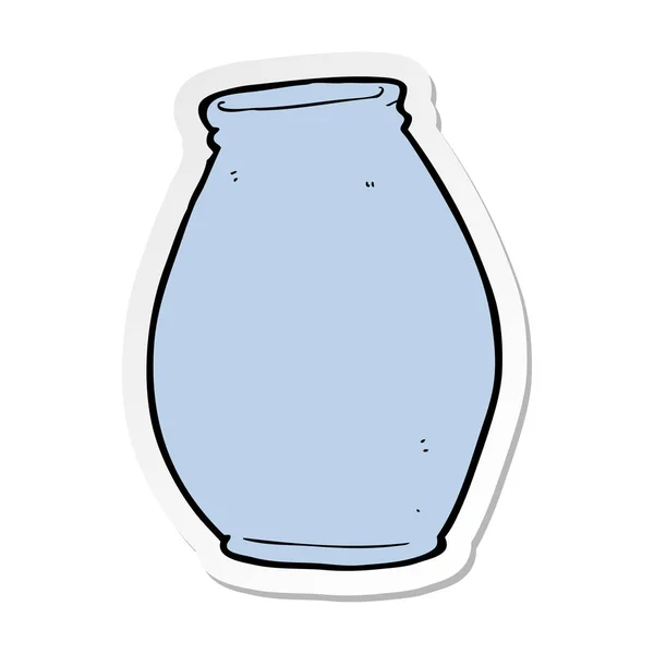 Adesivo di un vaso del fumetto — Vettoriale Stock