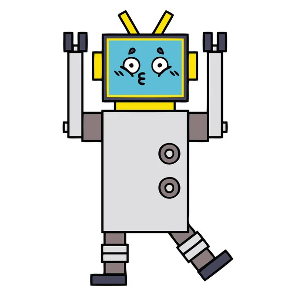 Robot de dessin animé mignon — Image vectorielle