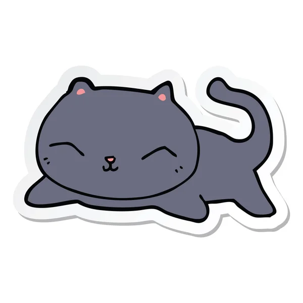 Stiker dari kartun kucing - Stok Vektor