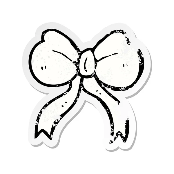Retro distressed nálepka kreslený motýlek — Stockový vektor