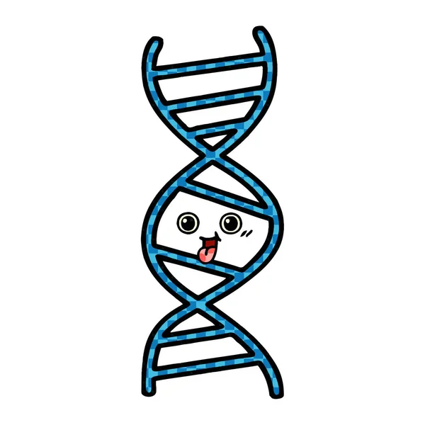 Comic book style cartoon DNA strand — стоковый вектор