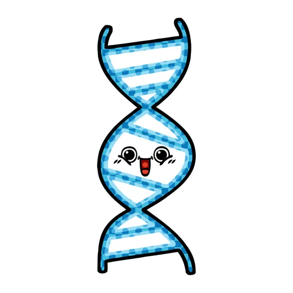 Kreslený styl komiksu řetězec DNA — Stockový vektor