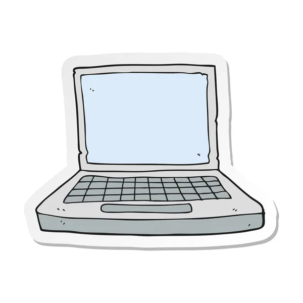 Aufkleber Eines Cartoon Laptops — Stockvektor