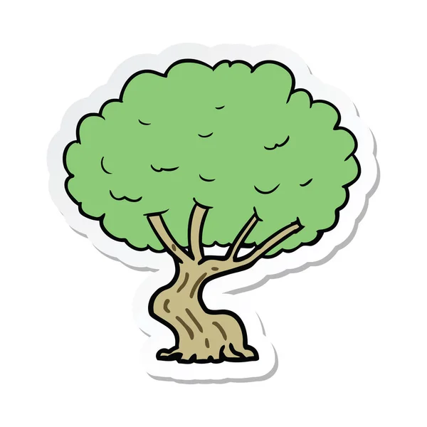 Naklejka drzewo kreskówka — Wektor stockowy