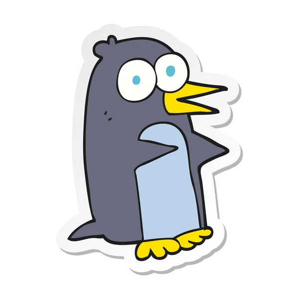 Sticker Cartoon Penguin — Stock Vector