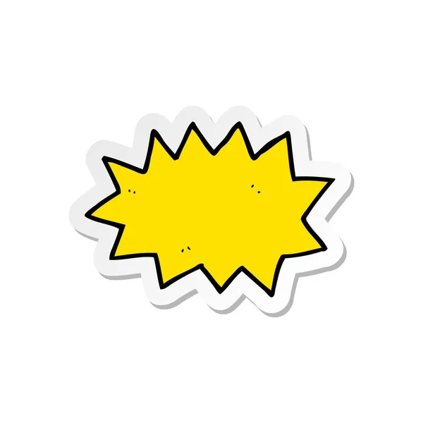 Klistermärke på en tecknad explosion symbol — Stock vektor