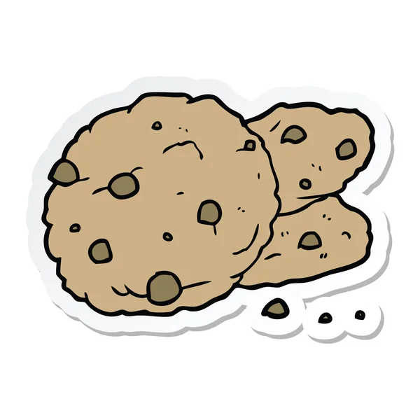 Pegatina de una galleta de dibujos animados — Vector de stock