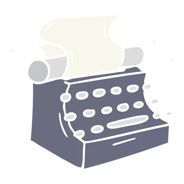 Gribouille de dessin animé de vieille machine à écrire de l'école — Image vectorielle
