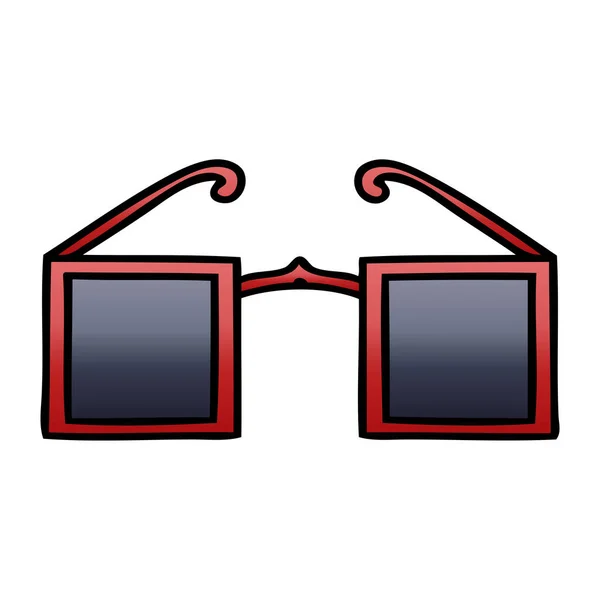 Gradient Shaded Cartoon Xray Glasses — Stock Vector