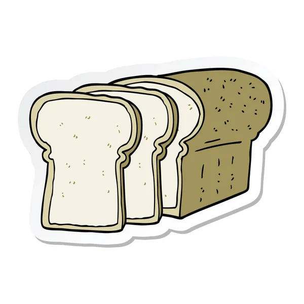 Sticker of a cartoon sliced bread — Stock Vector