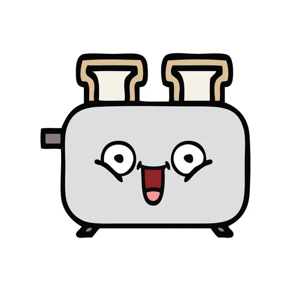 Cute cartoon of a toaster — Stock Vector