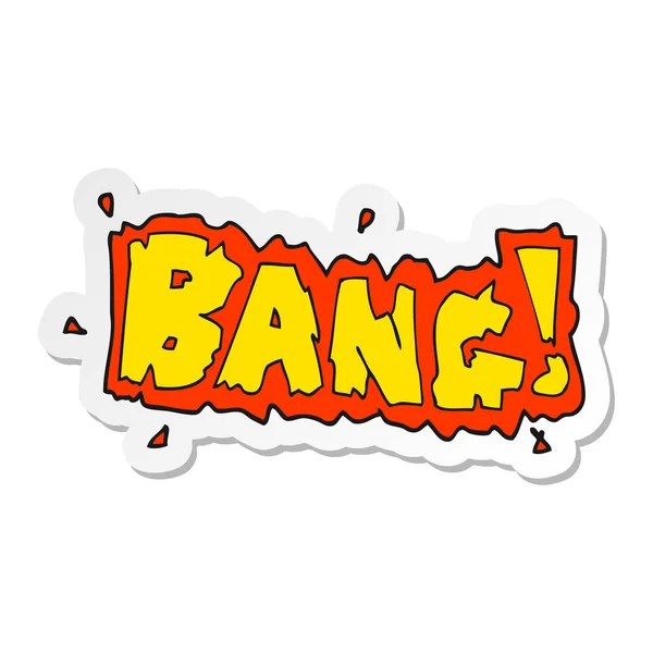 Sticker of a cartoon bang symbol — Stock Vector