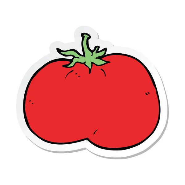 Autocollant Une Tomate Dessin Animé — Image vectorielle