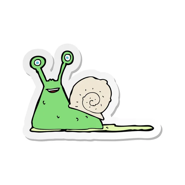 Sticker of a cartoon snail — Stock Vector