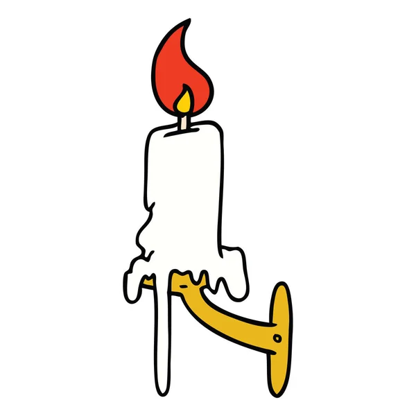 Cartoon doodle av en candle stick — Stock vektor