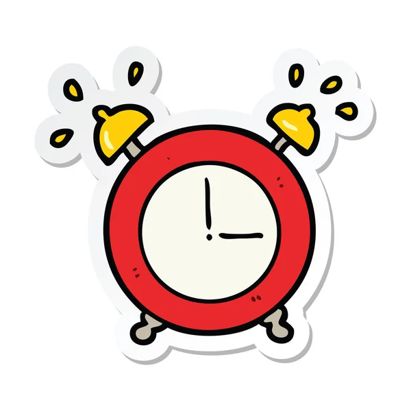 Sticker of a alarm clock — Stock Vector