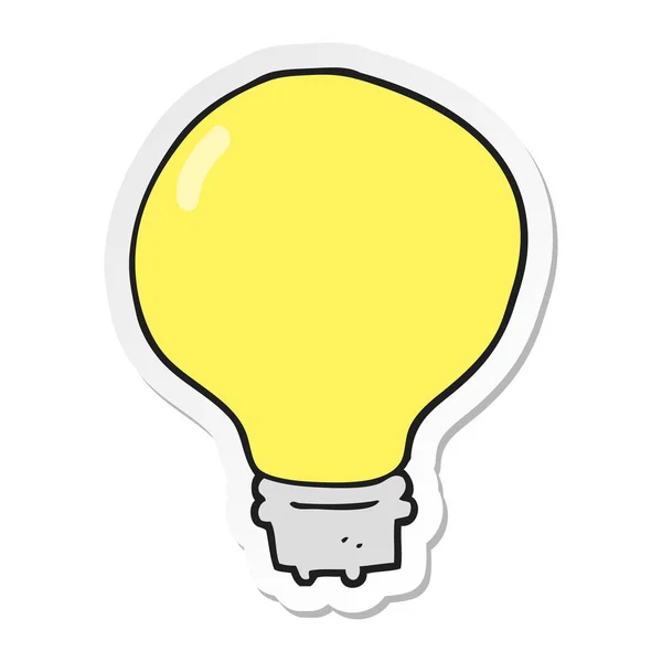 Sticker einer Cartoon-Glühbirne — Stockvektor