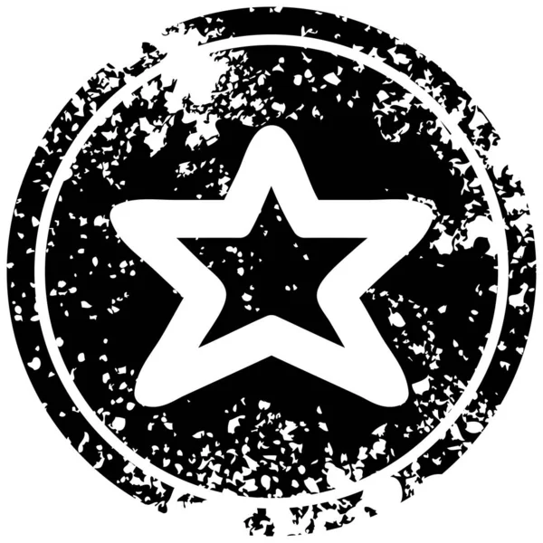 Stjärnan Formen Nödställda Ikon Symbol — Stock vektor