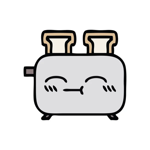 Cute Cartoon Toaster — Stock Vector