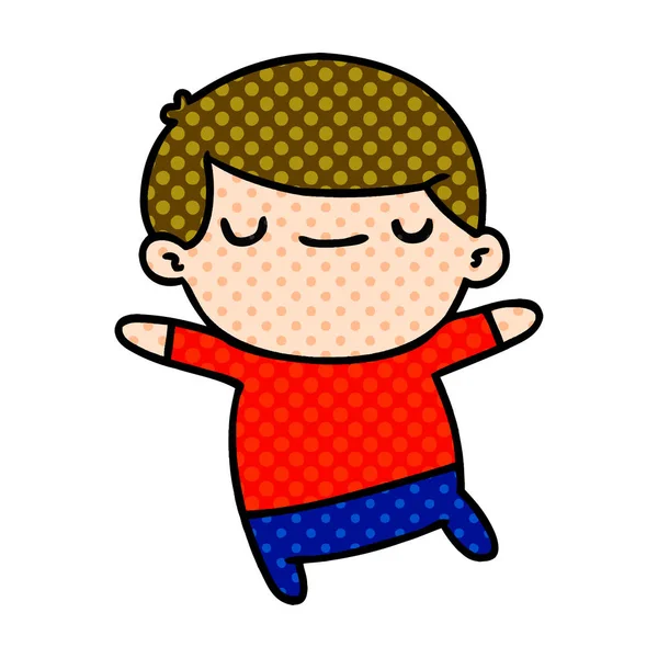 Cartoon van een leuke jongen van kawaii — Stockvector