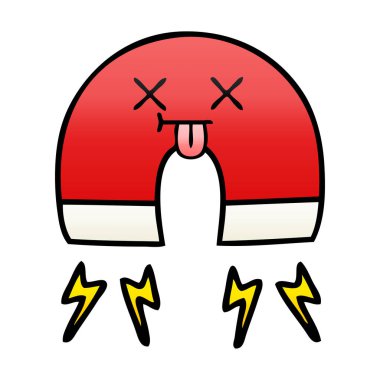 Degrade gölgeli karikatür mıknatıs