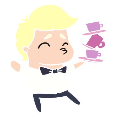 kawaii şirin garson, çizgi film