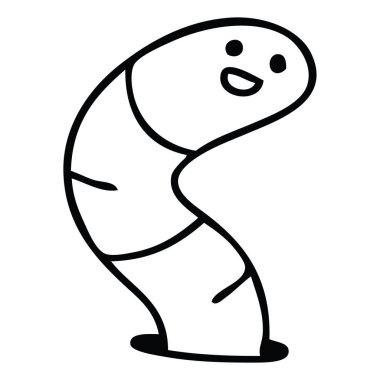 ilginç çizim karikatür solucan