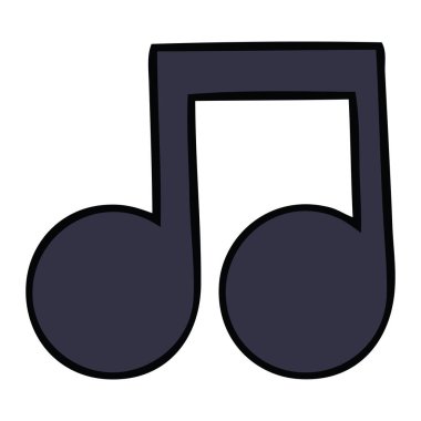 bir nota sevimli çizgi