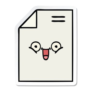 sevimli çizgi parça kağıt etiket 