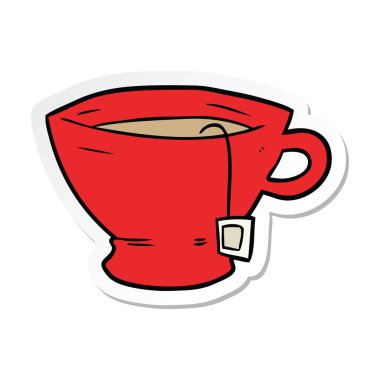 çizgi film birer çay etiket