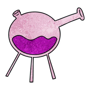 elle çizilmiş karikatür doodle bilim tüp bebek, dokulu