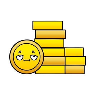 Degrade gölgeli karikatür paralar