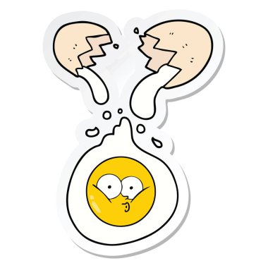 etiket bir karikatür kırık yumurta