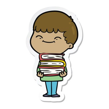 etiket bir karikatür mutlu çocuk kitapları ile