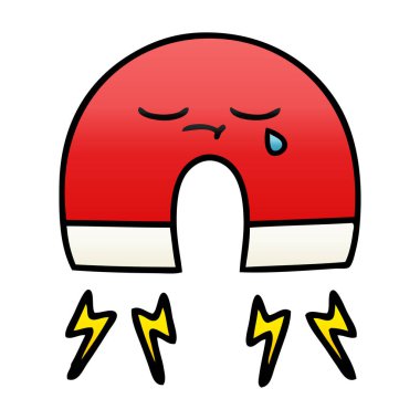 bir mıknatıs degrade gölgeli çizgi film