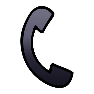 bir telefon cep telefonu degrade gölgeli karikatür