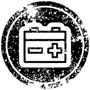 Endüstriyel pil sıkıntılı simgesi