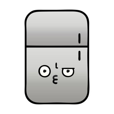 Degrade gölgeli karikatür buzdolabı derin dondurucu