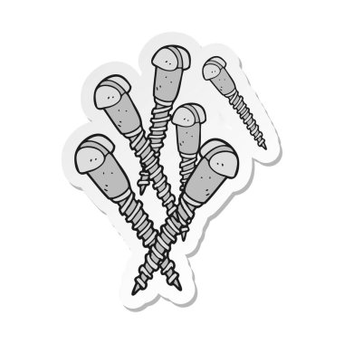 etiket bir karikatür vidalar