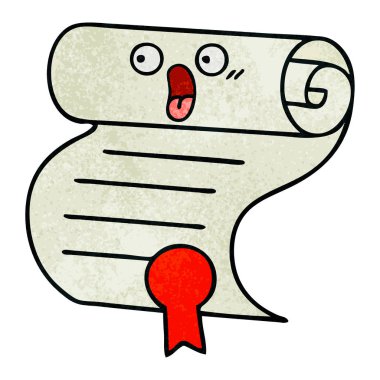 Retro grunge doku karikatür sözleşme