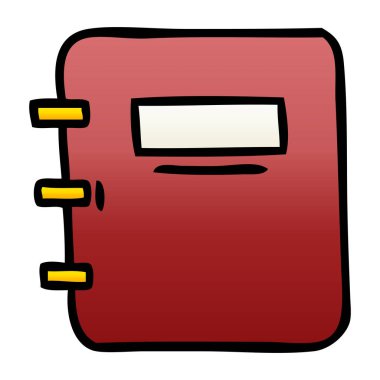 bir günlük kitap degrade gölgeli çizgi film