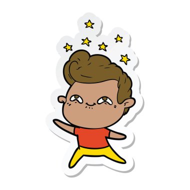 adam sopa bir karikatür heyecanlı