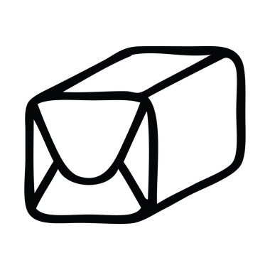 bir kağıt parsel çizim karikatür