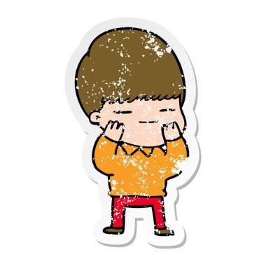 bir çizgi film kendini beğenmiş çocuk sıkıntılı etiket