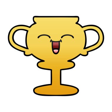 Degrade gölgeli karikatür kupa