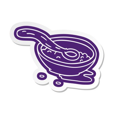 çizgi film etiketi bir tahıl Bowl