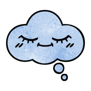 Retro grunge doku karikatür kabarcık sanıyordum