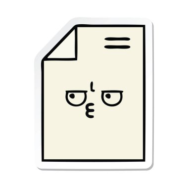 sevimli çizgi parça kağıt etiket 