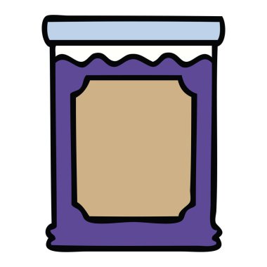 ilginç el karikatür kavanoz reçel çekilmiş