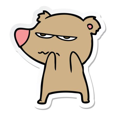 kızgın ayı çizgi film etiketi